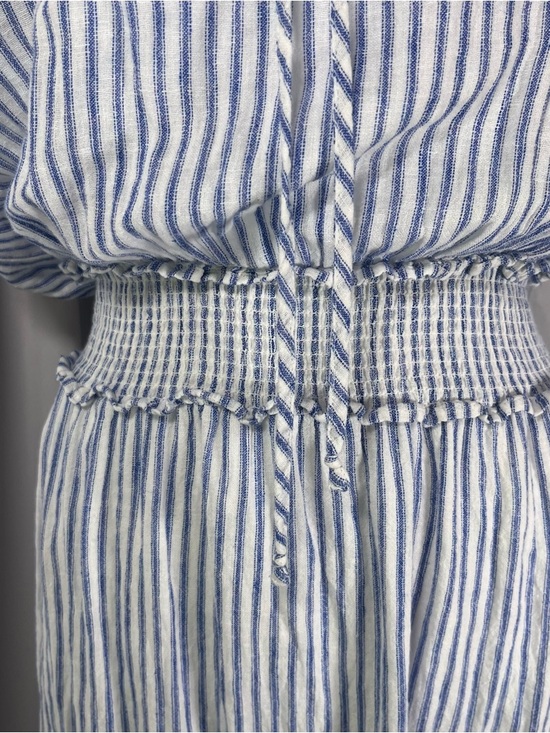 Rails Ashlyn Fremont Stripe Cap Sleeve Tiered Midi Dress Blue/White Size Med - Picture 5 of 11